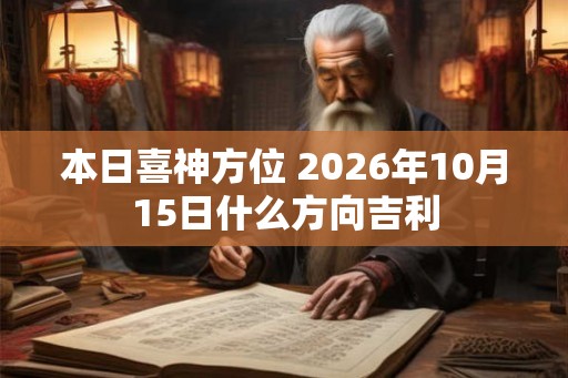 本日喜神方位 2026年10月15日什么方向吉利 本日喜神方位 2026年10月15日什么方向吉利