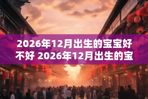 2026年12月出生的宝宝好不好 2026年12月出生的宝宝有何特点 2026年12月出生的宝宝好不好 2026年12月出生的宝宝有何特点
