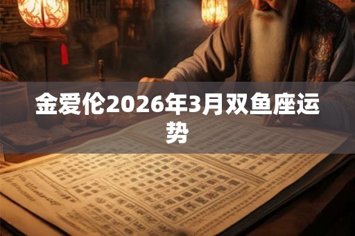 金爱伦2026年3月双鱼座运势