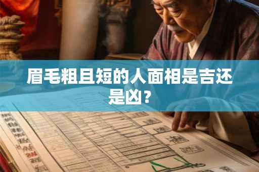 眉毛粗且短的人面相是吉还是凶？