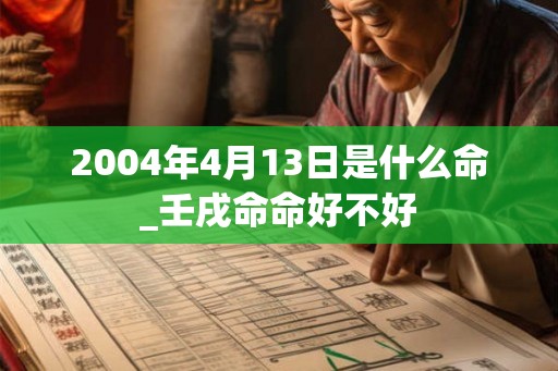 2004年4月13日是什么命_壬戌命命好不好 2004年4月13日是什么命_壬戌命命好不好