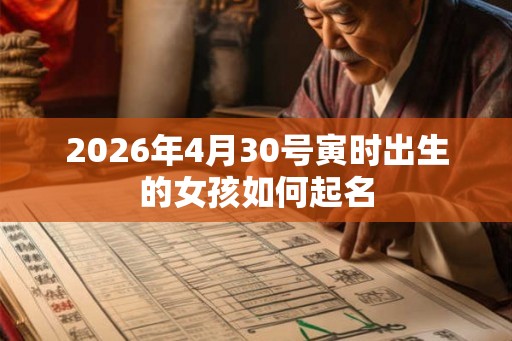 2026年4月30号寅时出生的女孩如何起名 2026年4月30号寅时出生的女孩如何起名
