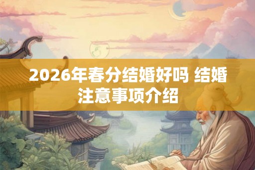 2026年春分结婚好吗 结婚注意事项介绍