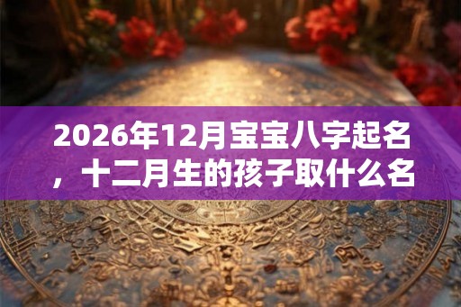 2026年12月宝宝八字起名，十二月生的孩子取什么名字