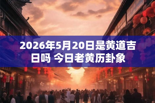 2026年5月20日是黄道吉日吗 今日老黄历卦象 2026年5月20日是黄道吉日吗 今日老黄历卦象