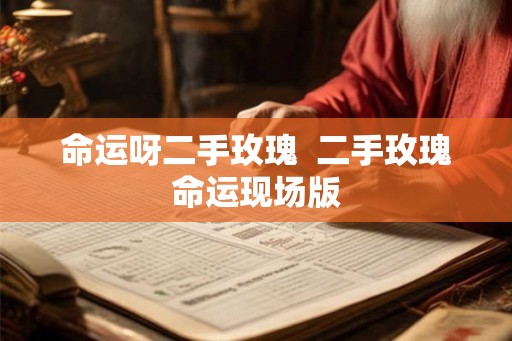 命运呀二手玫瑰  二手玫瑰命运现场版