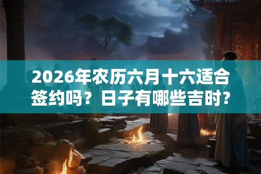2026年农历六月十六适合签约吗？日子有哪些吉时？