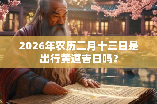 2026年农历二月十三日是出行黄道吉日吗？