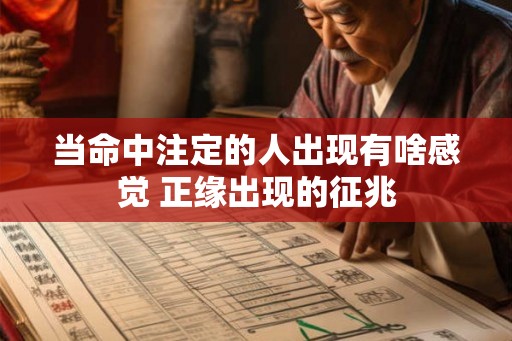 当命中注定的人出现有啥感觉 正缘出现的征兆