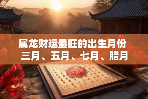 属龙财运最旺的出生月份 三月、五月、七月、腊月