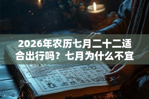 2026年农历七月二十二适合出行吗？七月为什么不宜出行？