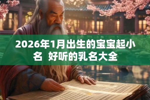 2026年1月出生的宝宝起小名  好听的乳名大全