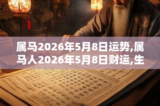属马2026年5月8日运势,属马人2026年5月8日财运,生肖马2026年5月8日运势