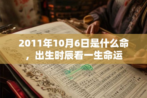 2011年10月6日是什么命，出生时辰看一生命运