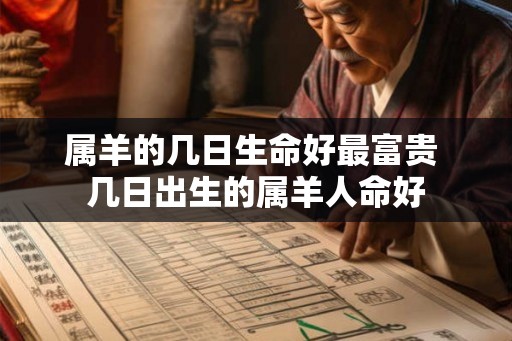 属羊的几日生命好最富贵 几日出生的属羊人命好