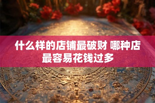 什么样的店铺最破财 哪种店最容易花钱过多