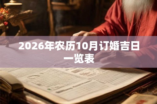 2026年农历10月订婚吉日一览表