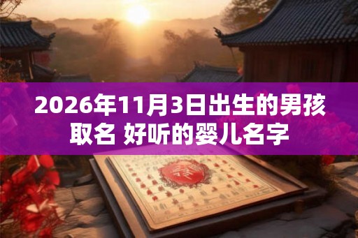 2026年11月3日出生的男孩取名 好听的婴儿名字
