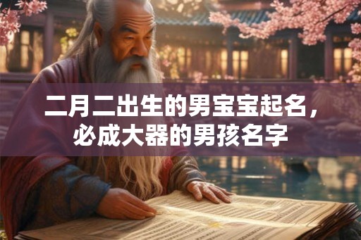 二月二出生的男宝宝起名，必成大器的男孩名字