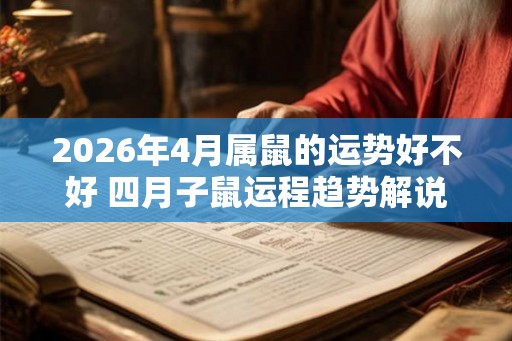2026年4月属鼠的运势好不好 四月子鼠运程趋势解说 2026年4月属鼠的运势好不好 四月子鼠运程趋势解说