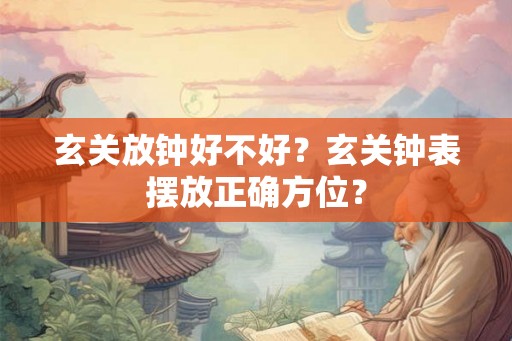 玄关放钟好不好？玄关钟表摆放正确方位？