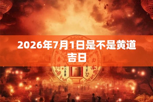 2026年7月1日是不是黄道吉日