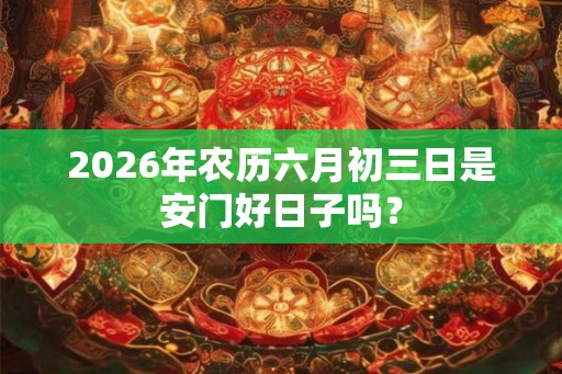 2026年农历六月初三日是安门好日子吗? 2026年农历六月初三日是安门好日子吗?
