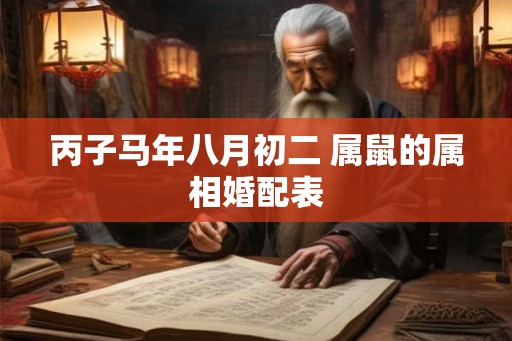 丙子马年八月初二 属鼠的属相婚配表