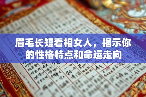 眉毛长短看相女人，揭示你的性格特点和命运走向
