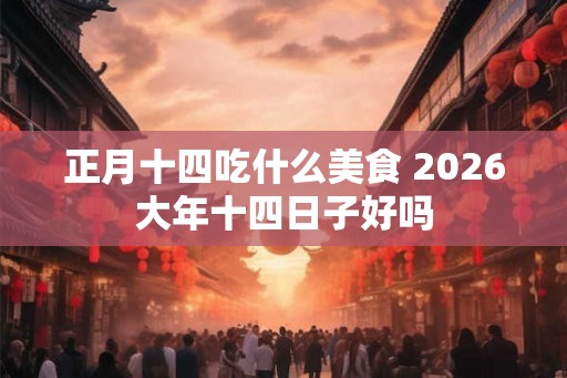 正月十四吃什么美食 2026大年十四日子好吗