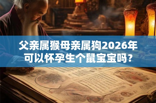 父亲属猴母亲属狗2026年可以怀孕生个鼠宝宝吗？