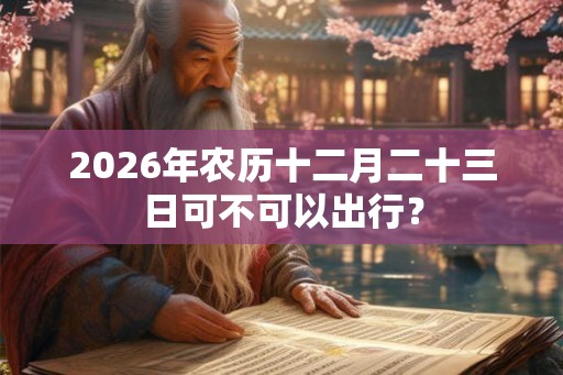 2026年农历十二月二十三日可不可以出行? 2026年农历十二月二十三日可不可以出行?