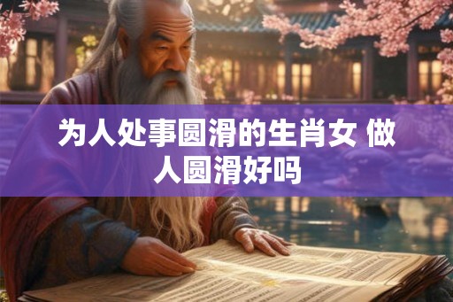 为人处事圆滑的生肖女 做人圆滑好吗