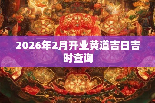 2026年2月开业黄道吉日吉时查询