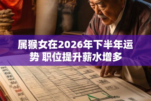 属猴女在2026年下半年运势 职位提升薪水增多