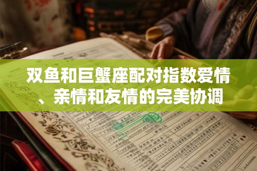 双鱼和巨蟹座配对指数爱情、亲情和友情的完美协调