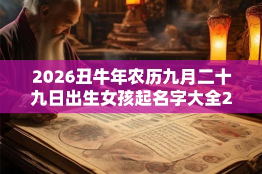 2026丑牛年农历九月二十九日出生女孩起名字大全2026年