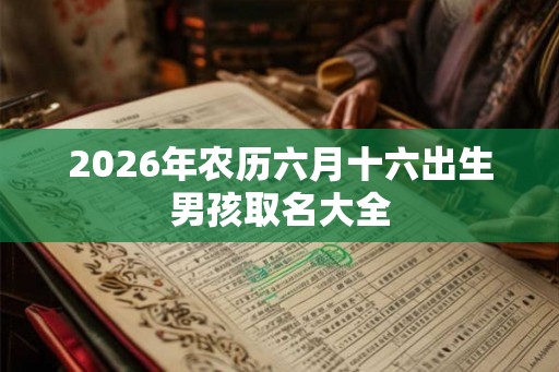 2026年农历六月十六出生男孩取名大全