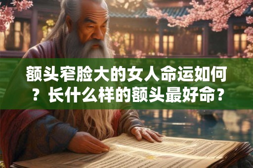 额头窄脸大的女人命运如何？长什么样的额头最好命？