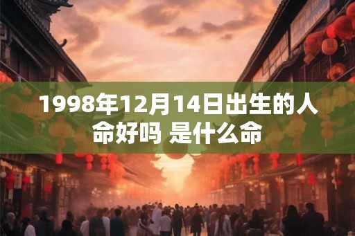 1998年12月14日出生的人命好吗 是什么命