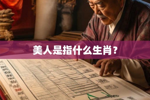 美人是指什么生肖？