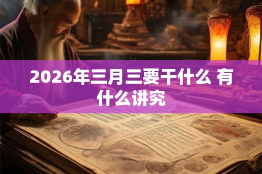 2026年三月三要干什么 有什么讲究 2026年三月三要干什么 有什么讲究
