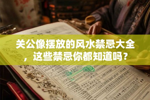 关公像摆放的风水禁忌大全，这些禁忌你都知道吗？
