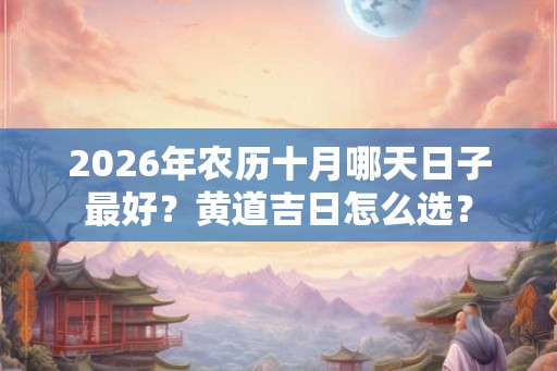 2026年农历十月哪天日子最好？黄道吉日怎么选？