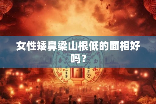 女性矮鼻梁山根低的面相好吗？
