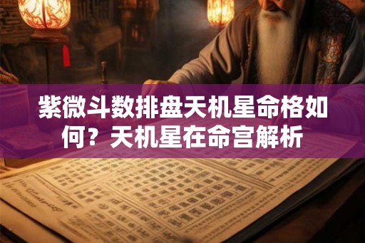 紫微斗数排盘天机星命格如何?天机星在命宫解析 紫微斗数排盘天机星命格如何?天机星在命宫解析