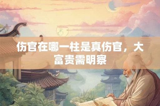 伤官在哪一柱是真伤官，大富贵需明察