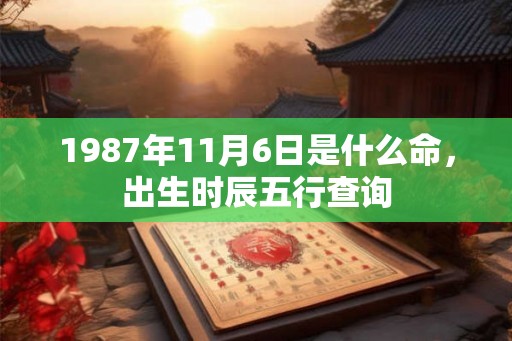 1987年11月6日是什么命，出生时辰五行查询