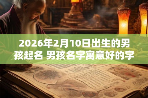 2026年2月10日出生的男孩起名 男孩名字寓意好的字