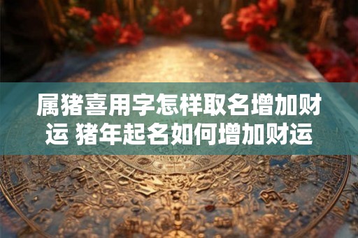 属猪喜用字怎样取名增加财运 猪年起名如何增加财运 属猪喜用字怎样取名增加财运 猪年起名如何增加财运